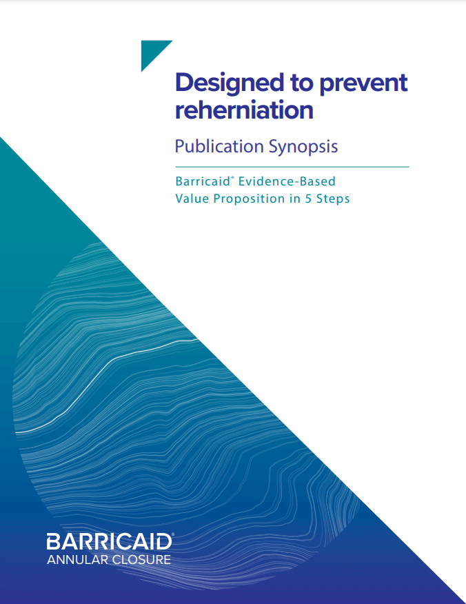 Image of the cover of the Designed to prevent reherniation Publication Synopsis